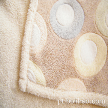 Cobertor composto macio de lã e veludo coral